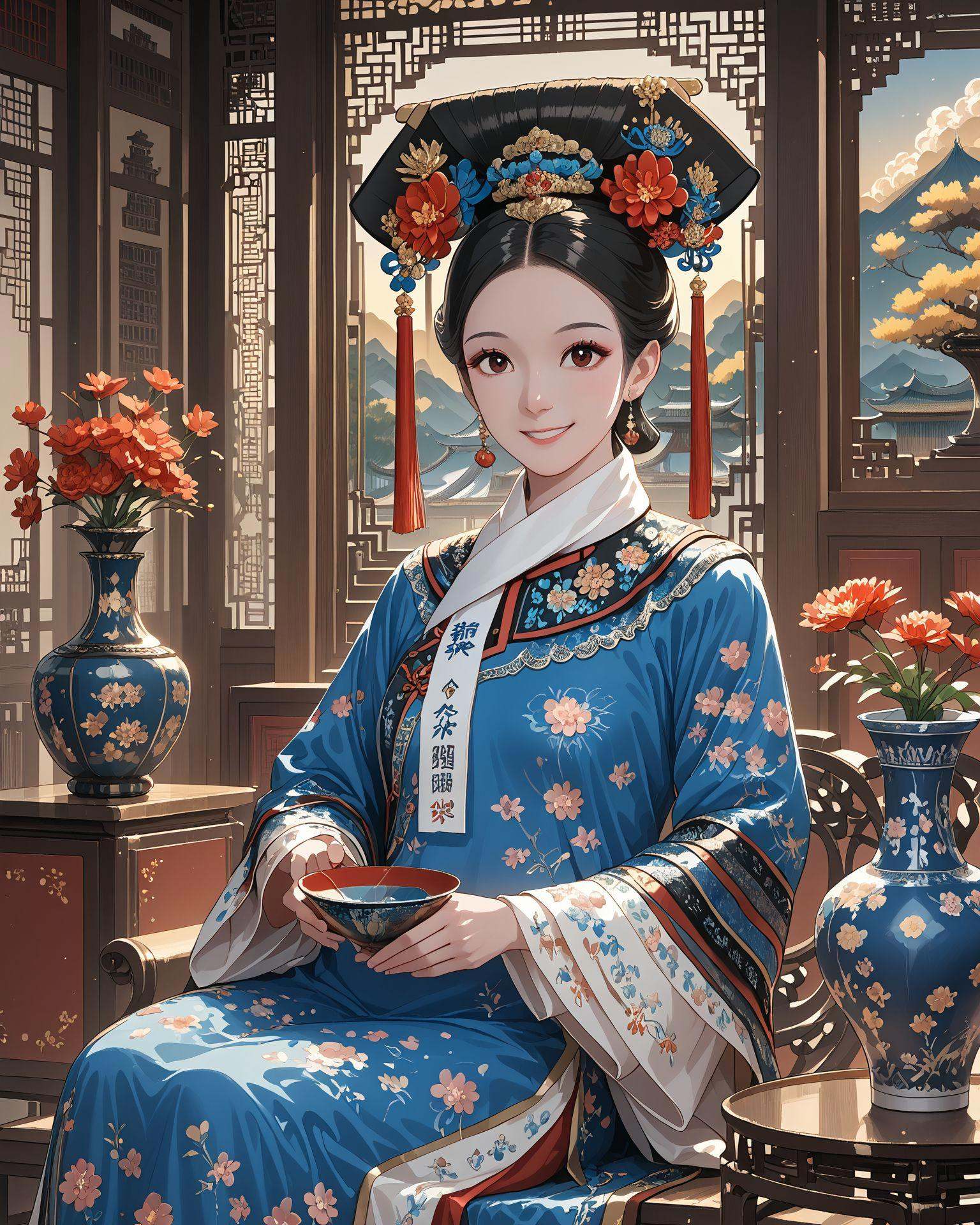 1girl,  qingfa,  (qingfa scarf) on Tensor.Art