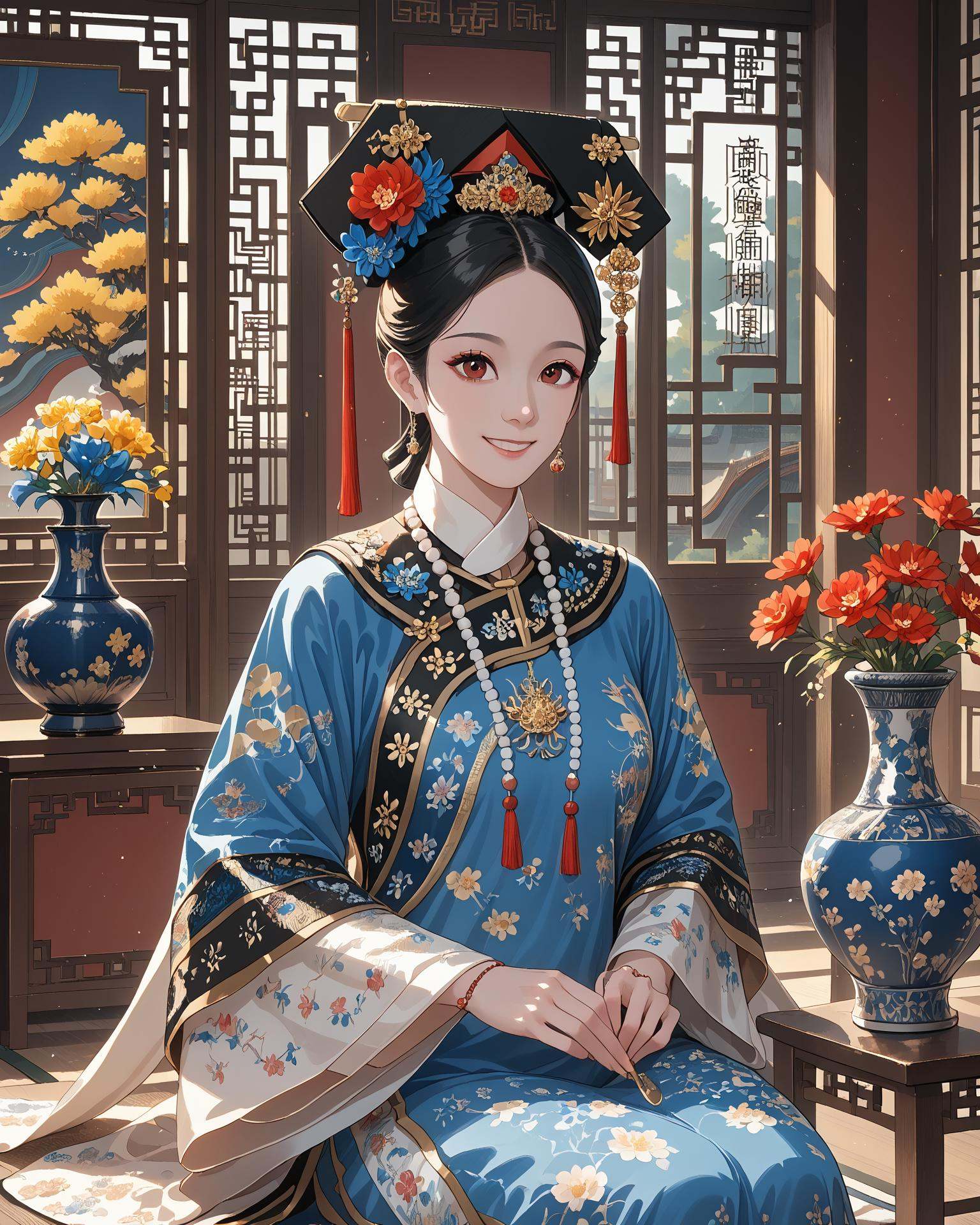 1girl,  qingfa,  qingfa scarf on Tensor.Art