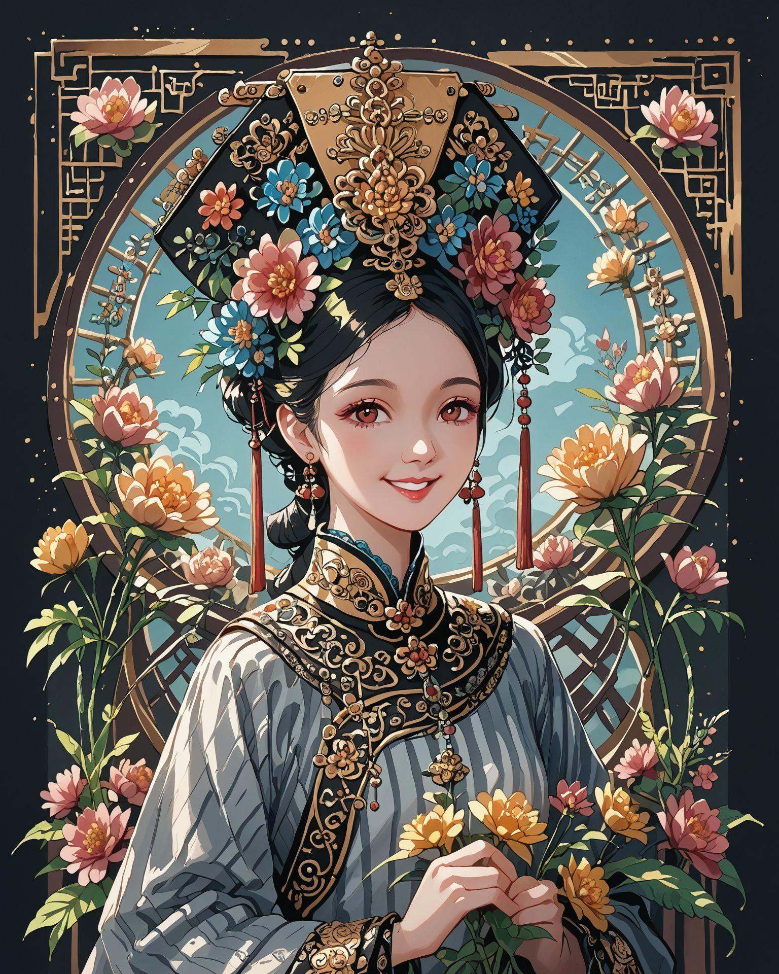 1girl,  headdress, on Tensor.Art