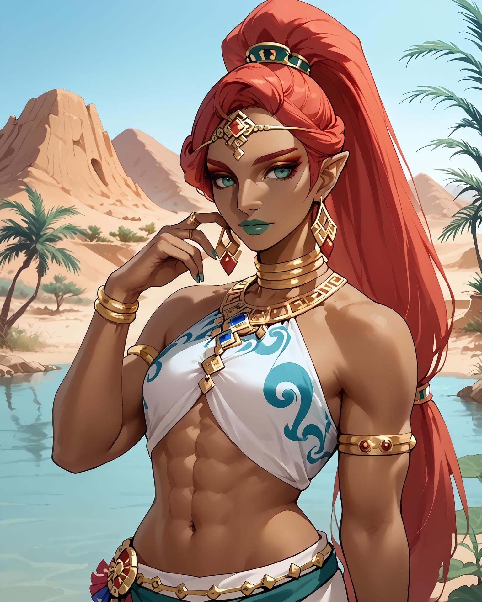 1girl,  gerudo,  waist-up on Tensor.Art
