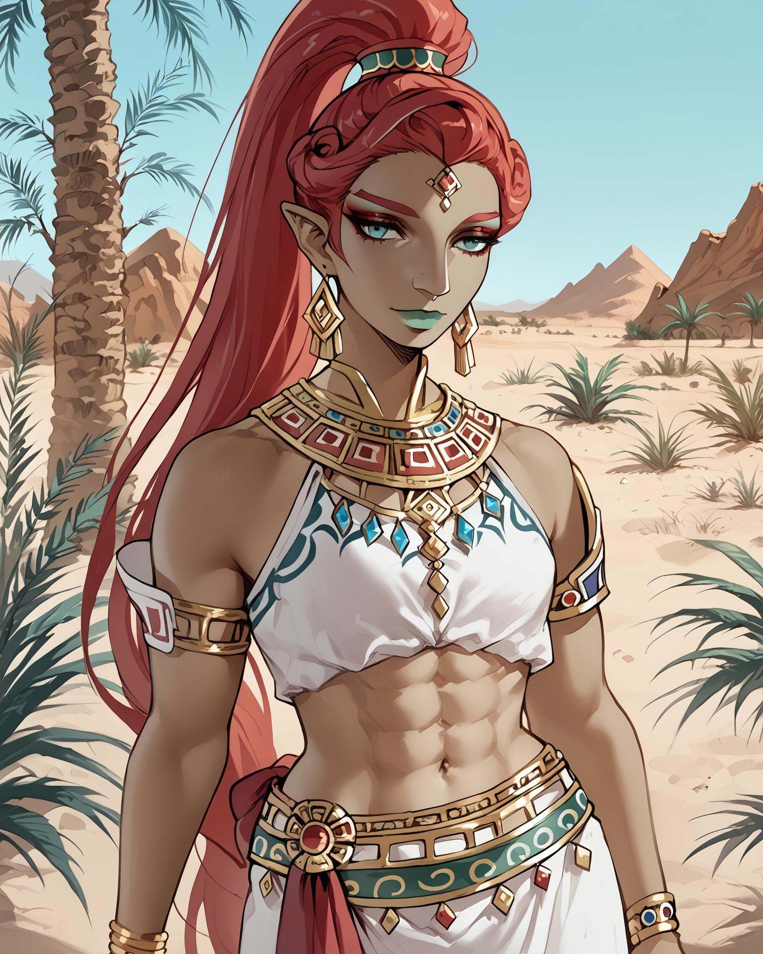 1girl,  gerudo,  waist-up on Tensor.Art