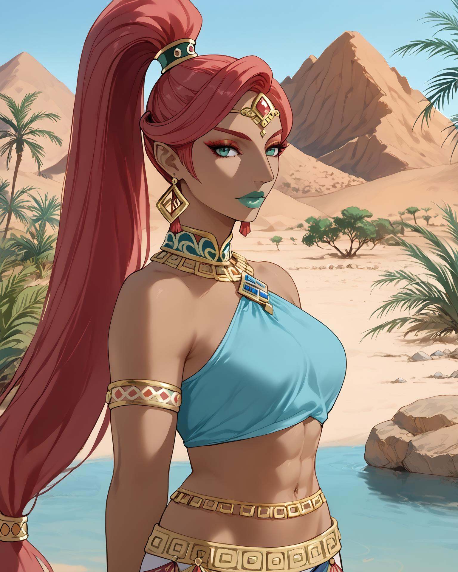 1girl,  gerudo,  waist-up on Tensor.Art