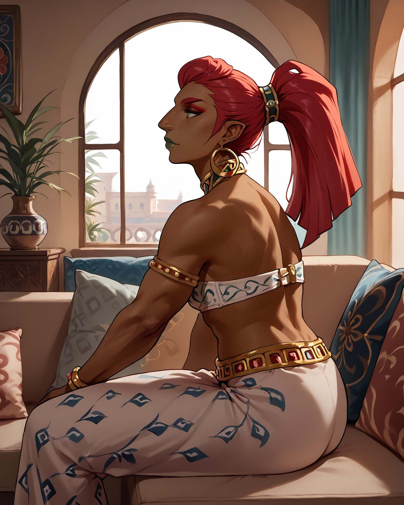 1girl,  gerudo,  sitting on Tensor.Art
