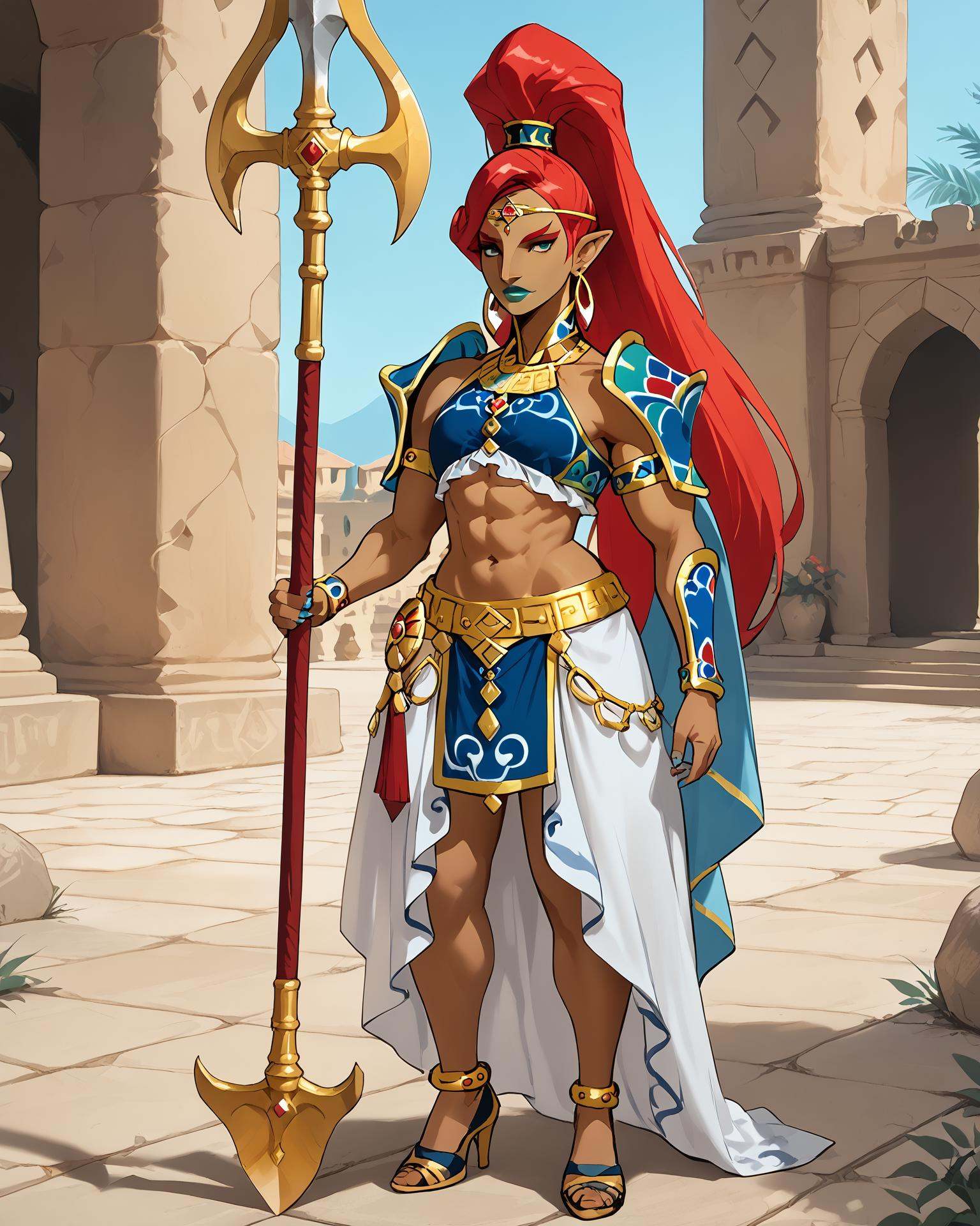 1girl,  gerudo,  standing on Tensor.Art