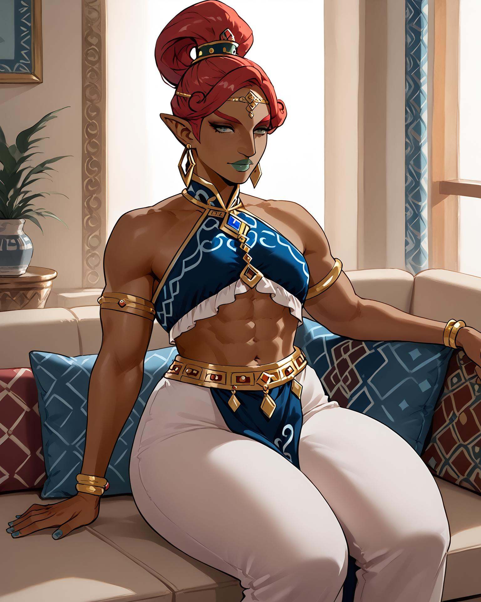 1girl,  gerudo,  sitting on Tensor.Art