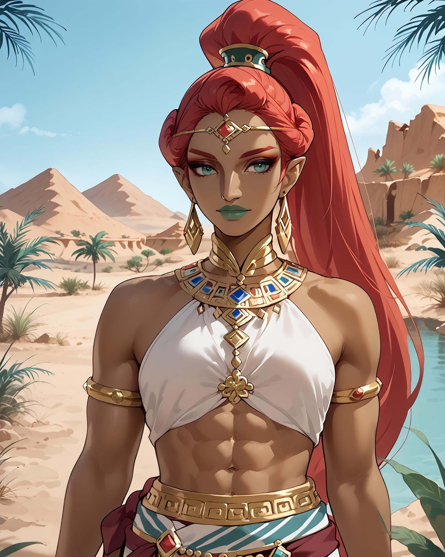 1girl,  gerudo,  waist-up on Tensor.Art