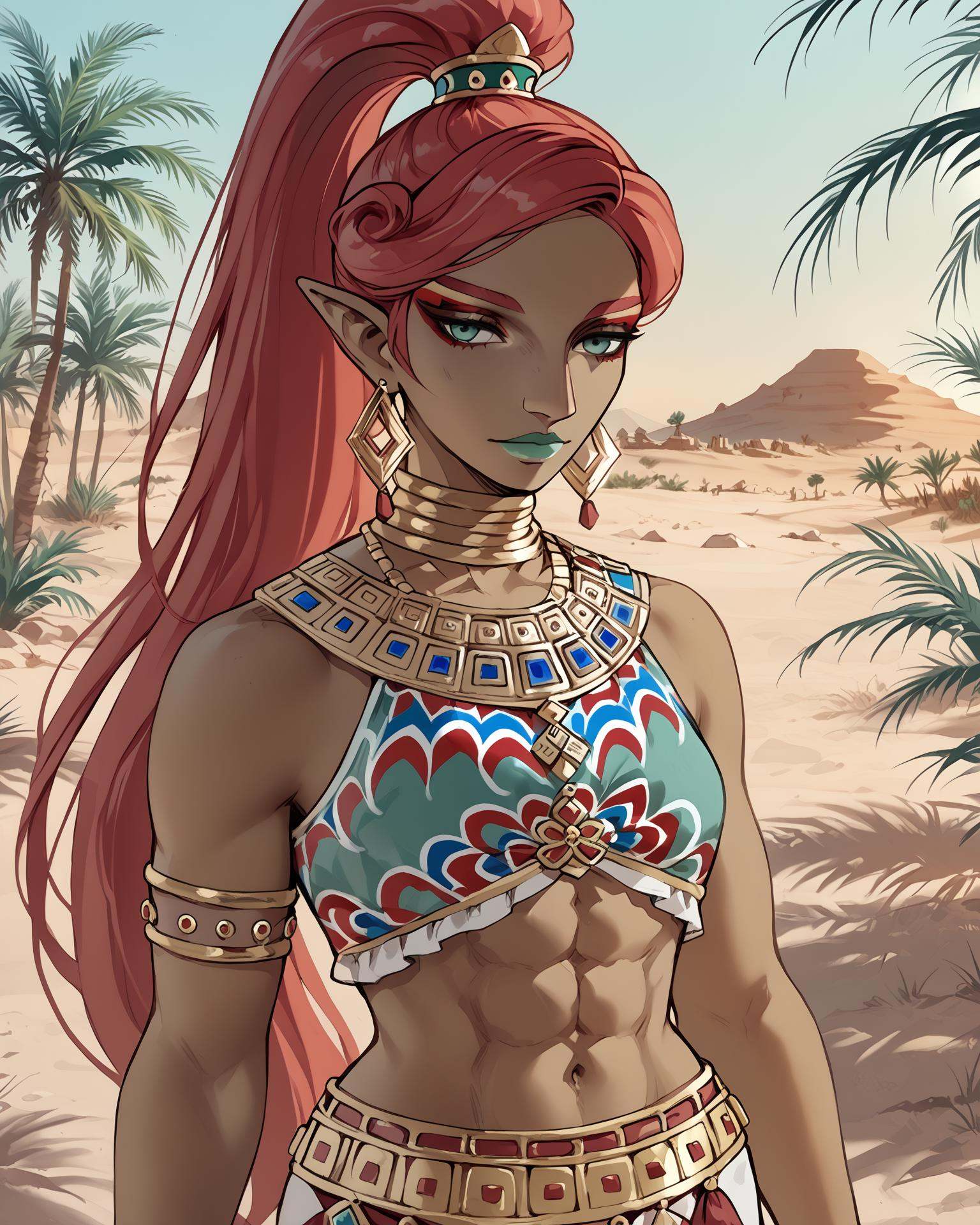 1girl,  gerudo,  waist-up on Tensor.Art