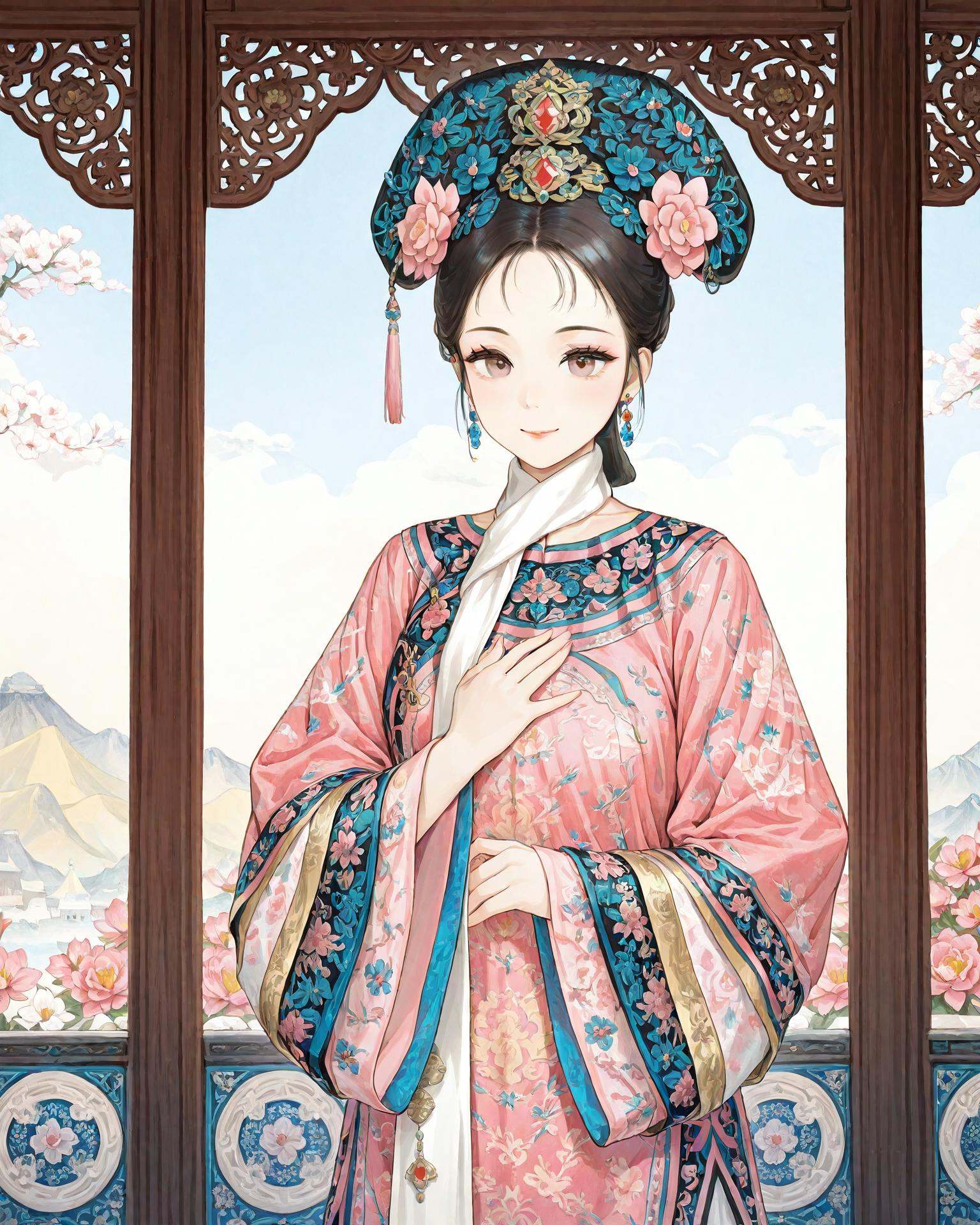 1girl,  qingfa,  (qingfa scarf) on Tensor.Art