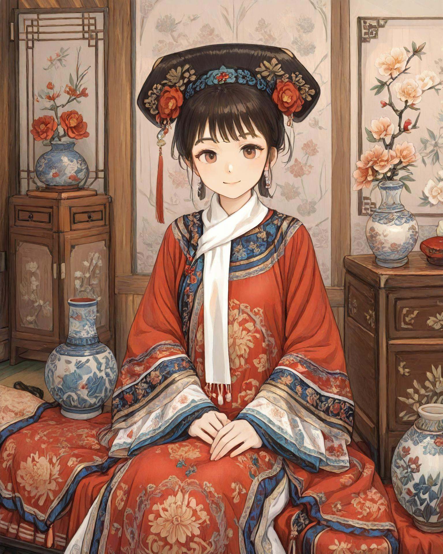 1girl,  qingfa,  (qingfa scarf) on Tensor.Art