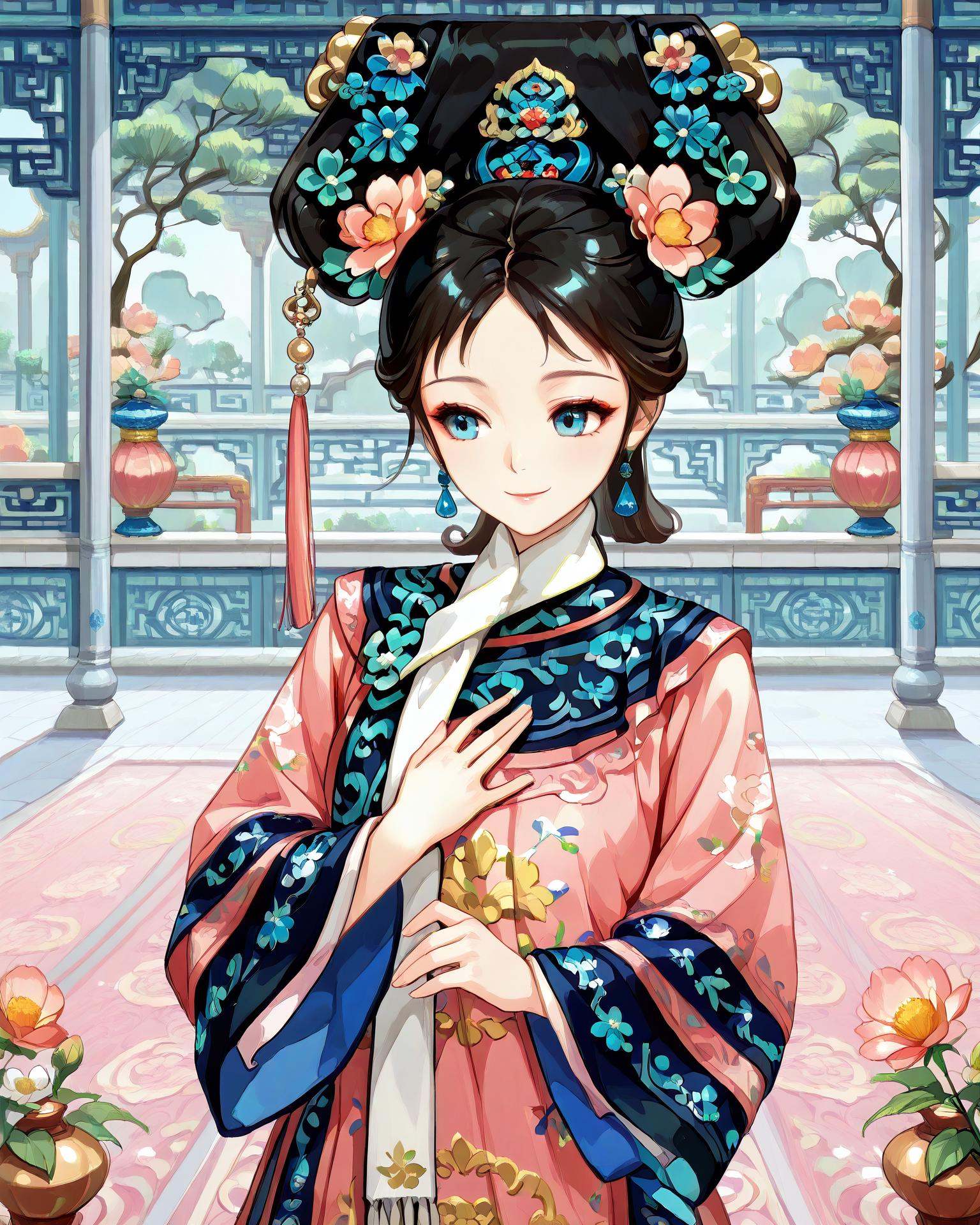 1girl,  qingfa,  (qingfa scarf:1 on Tensor.Art