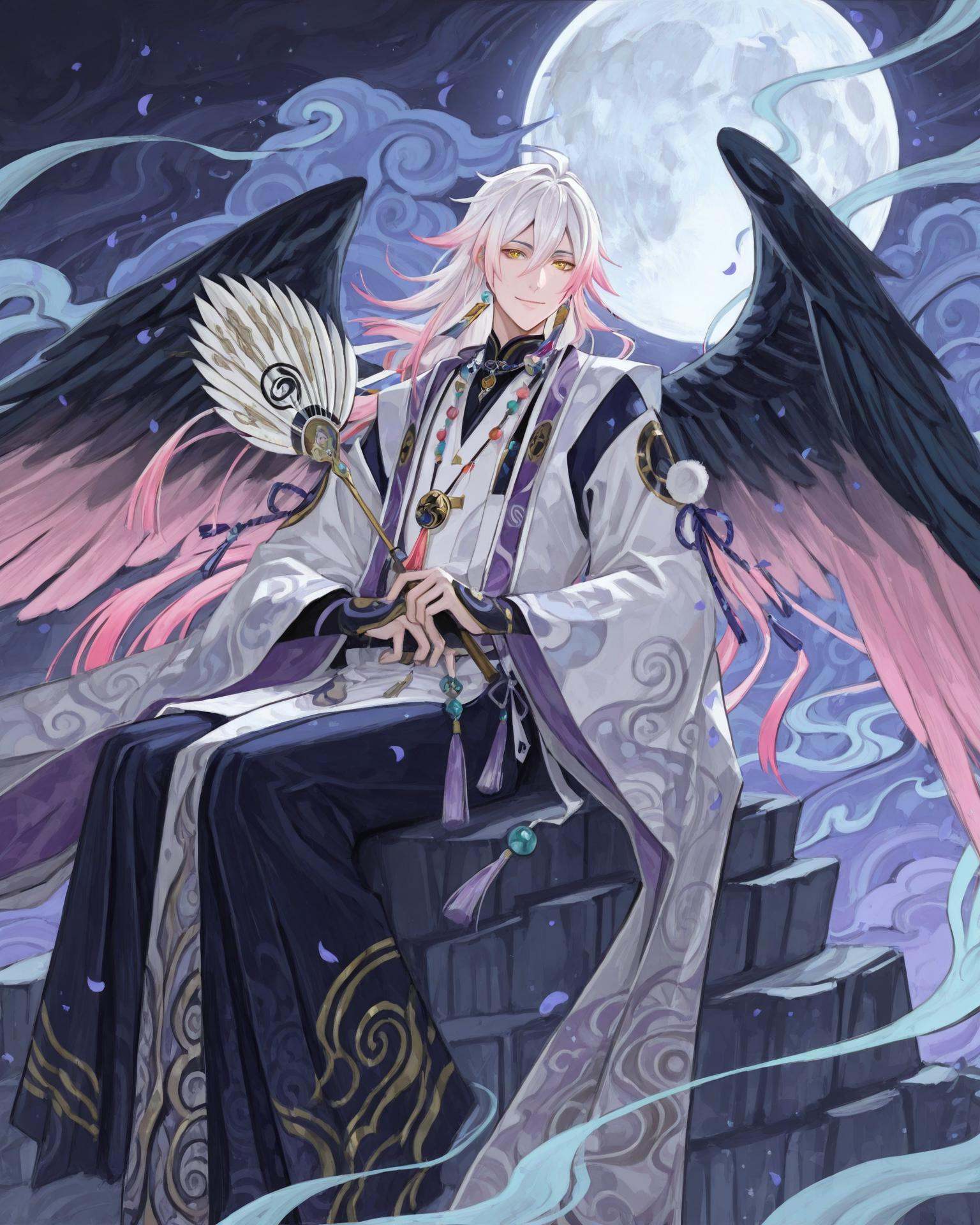 1boy,  karateng,  holding a karateng fan on Tensor.Art