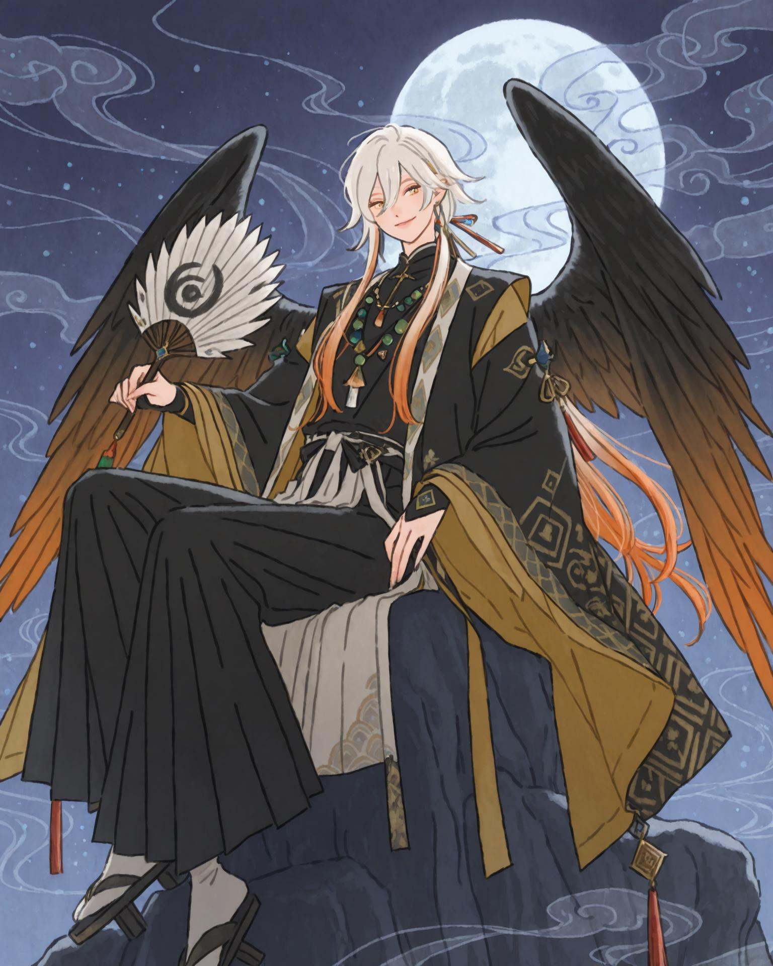 1boy,  karateng,  holding a karateng fan on Tensor.Art