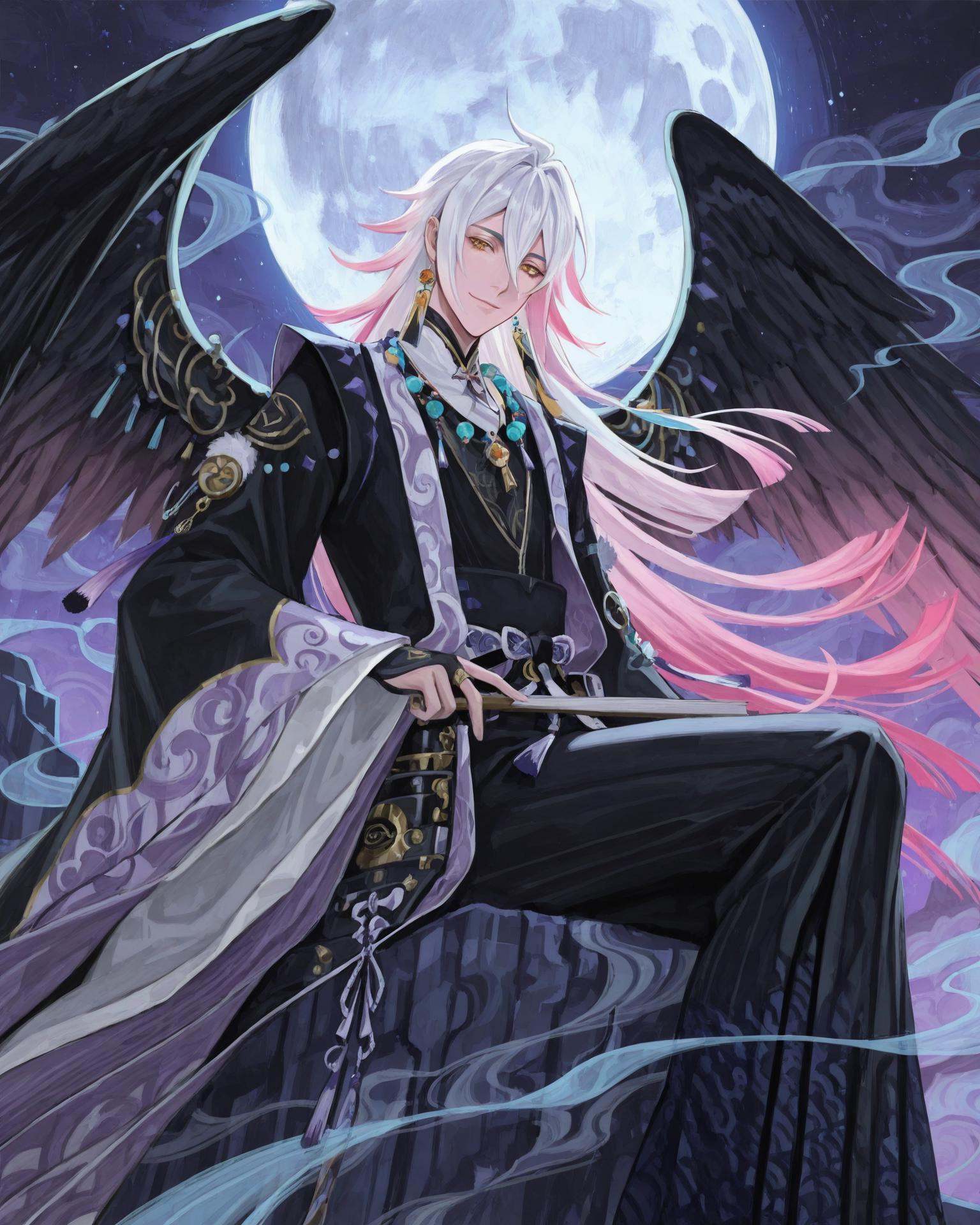 1boy,  karateng,  holding a karateng fan on Tensor.Art