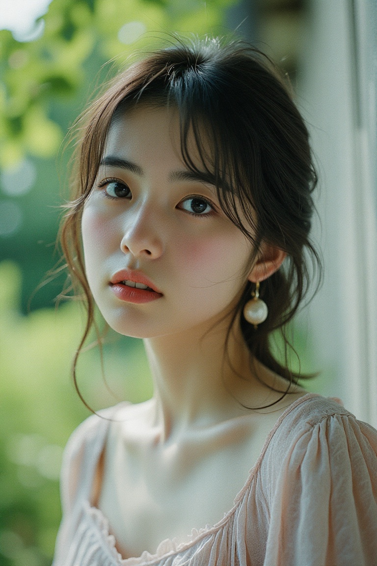asian girl,  1girl,  earrings on Tensor.Art
