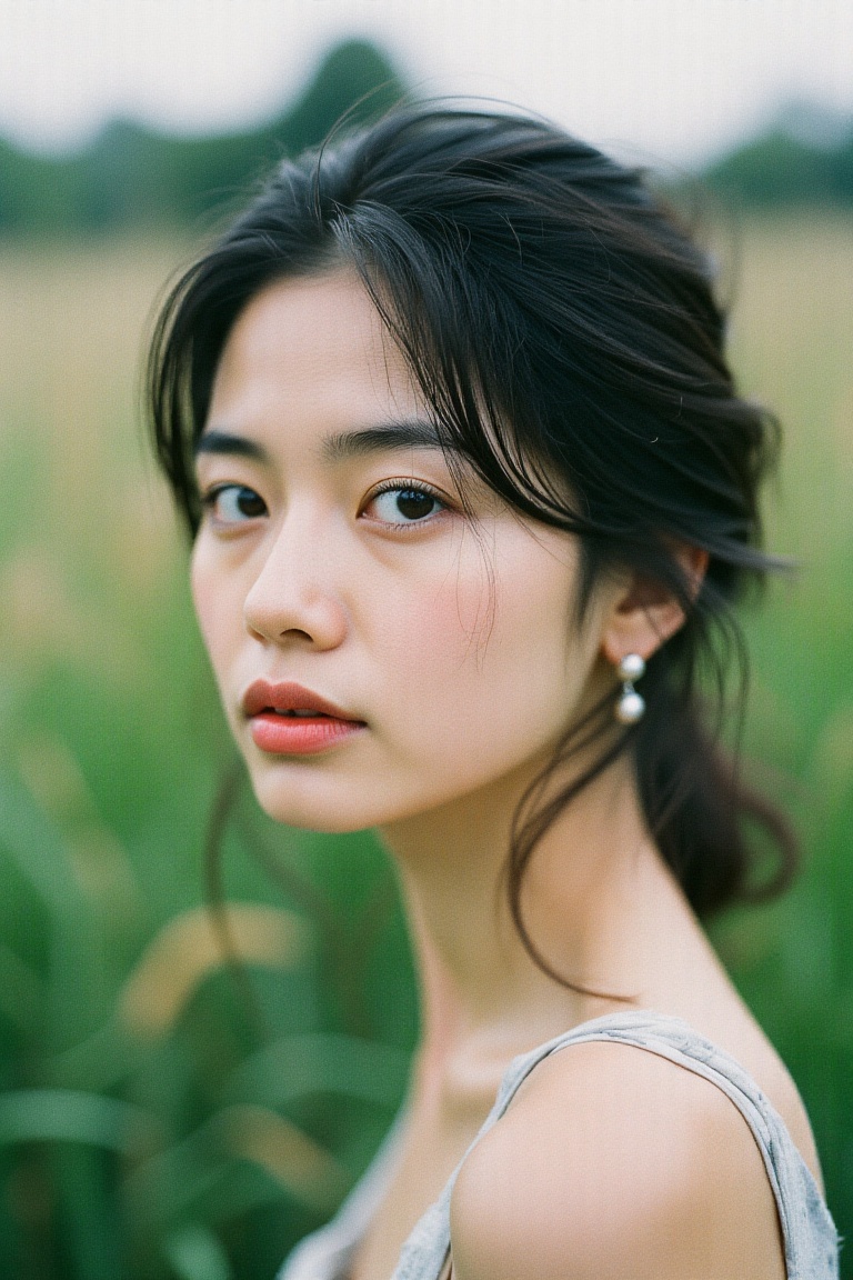 asian girl,  1girl,  earrings on Tensor.Art