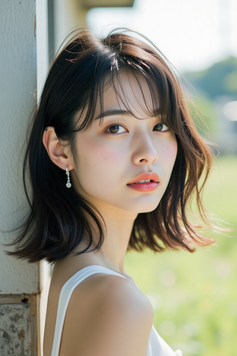 asian girl,  1girl,  earrings on Tensor.Art
