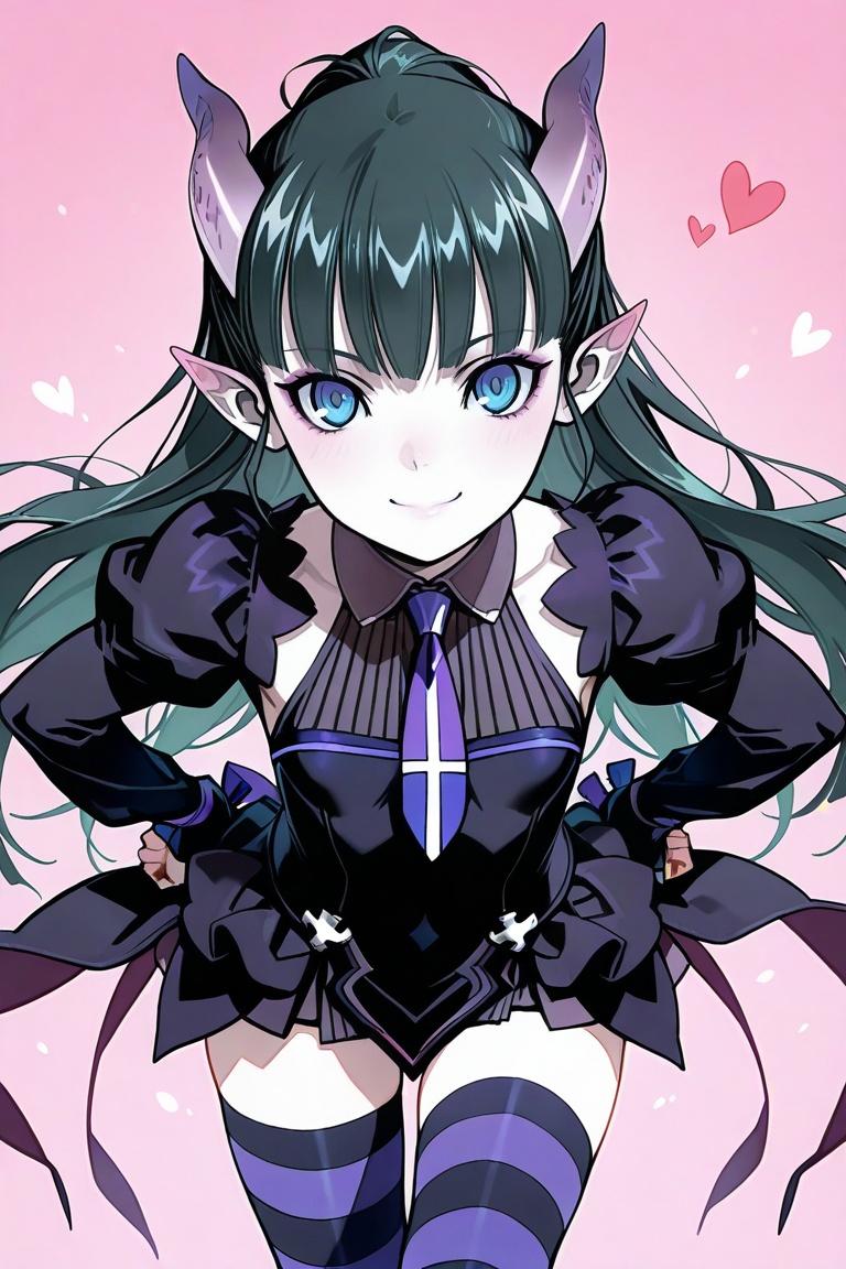 elea,  dress,  striped thighhgihs on Tensor.Art