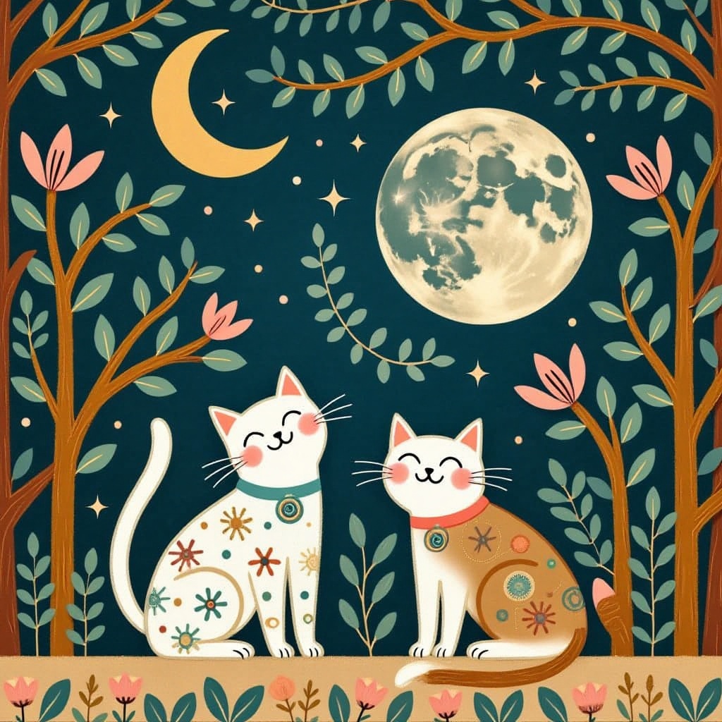 moon and catcat on Tensor.Art