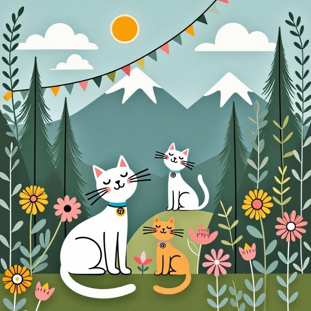 mountain and catcat on Tensor.Art