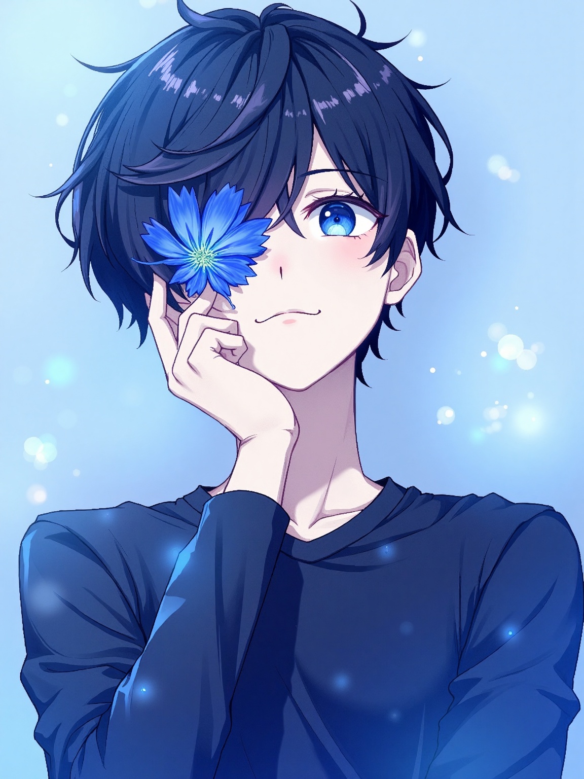 Niji Style,  solo,  short hair on Tensor.Art