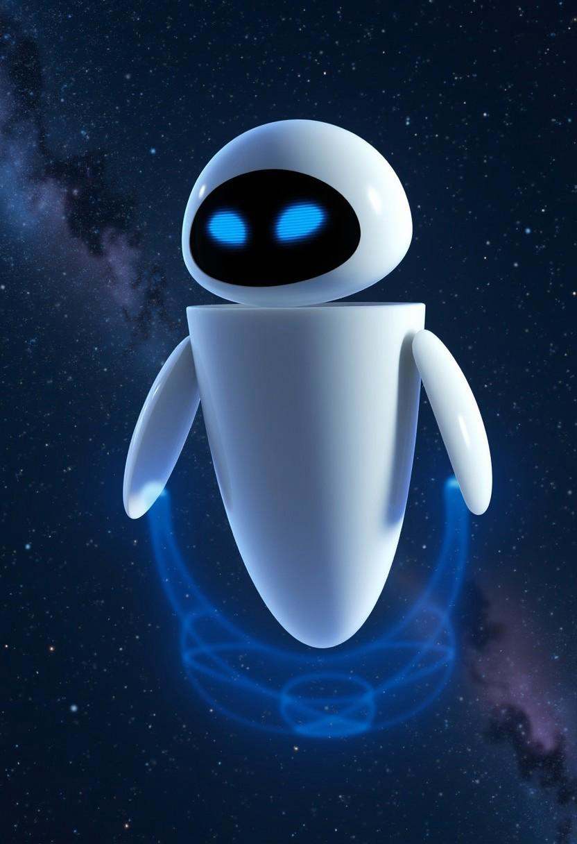 Eve,  flying through space,  happy on Tensor.Art