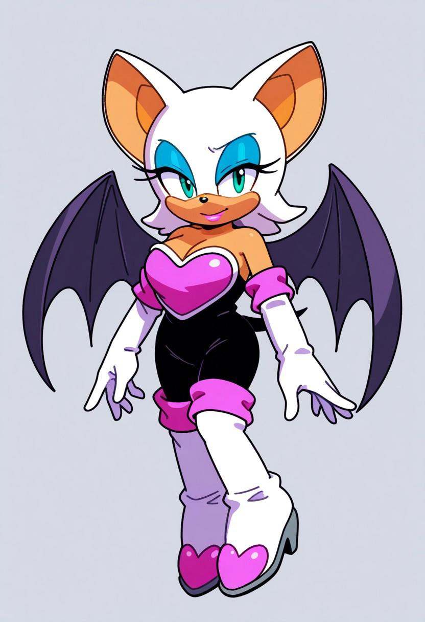 rouge the bat,  solo,  looking at viewer on Tensor.Art