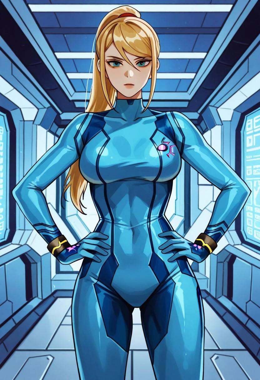 eddiering_style,  solo,  samus aran on Tensor.Art