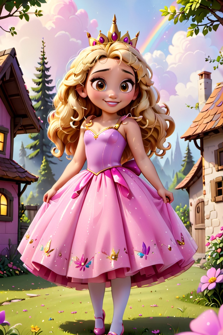 ultra-detailed,  disney pixar style,  Cartoon princess on Tensor.Art