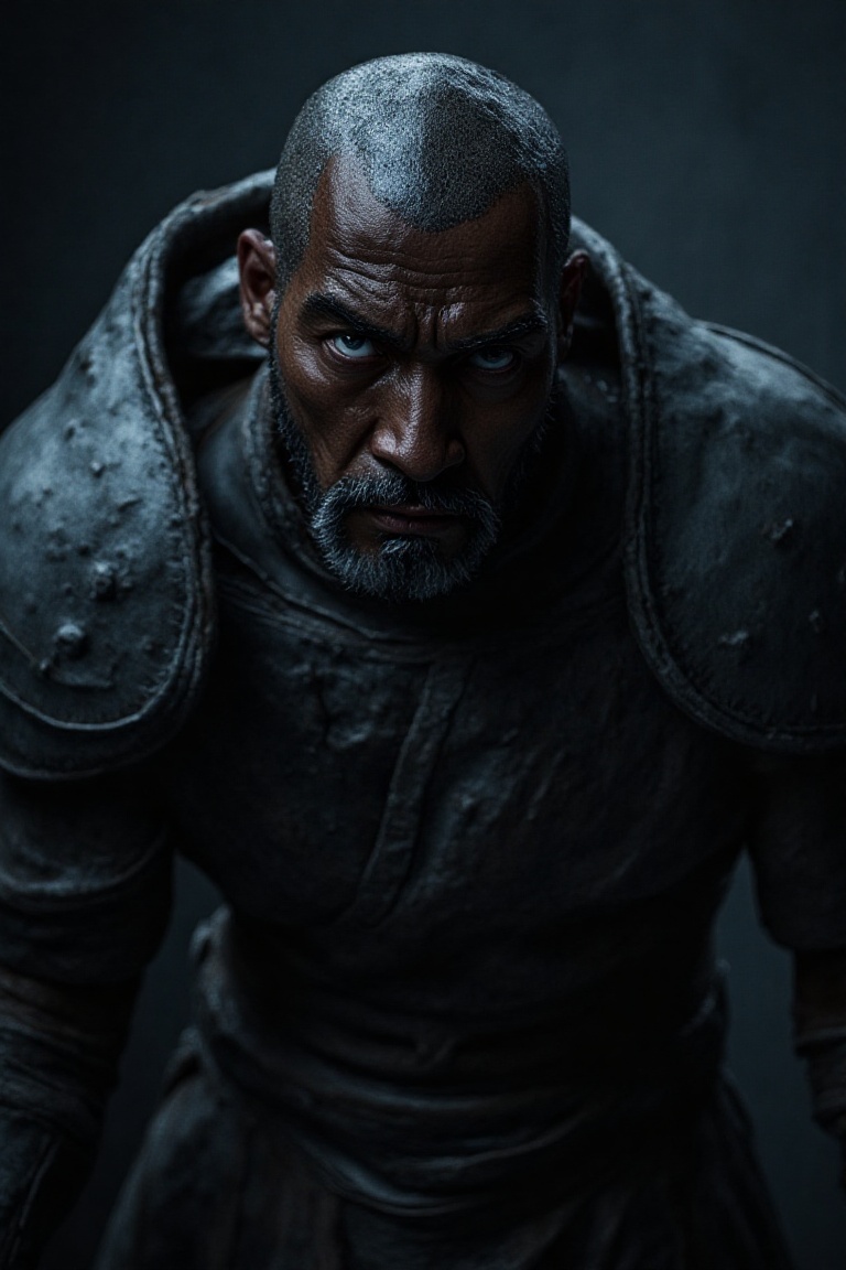 Battle dwarf,  plate armor,  grey face on Tensor.Art