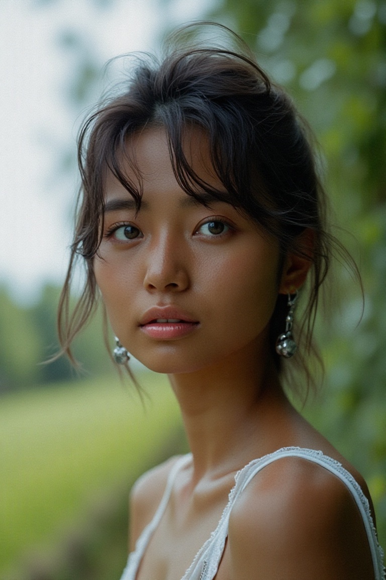asian girl,  1girl,  earrings on Tensor.Art