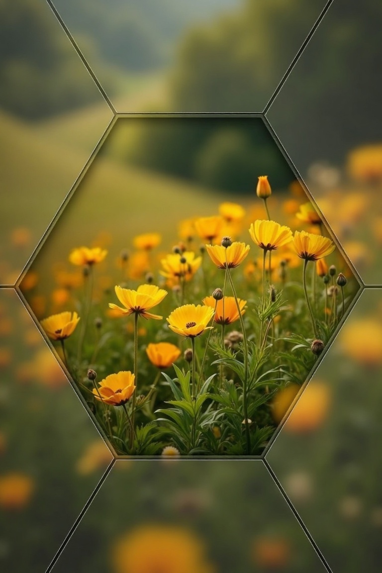 Divided Geometrix HazyFrame,  Enhances Depth Mystery,  Combines Composition on Tensor.Art