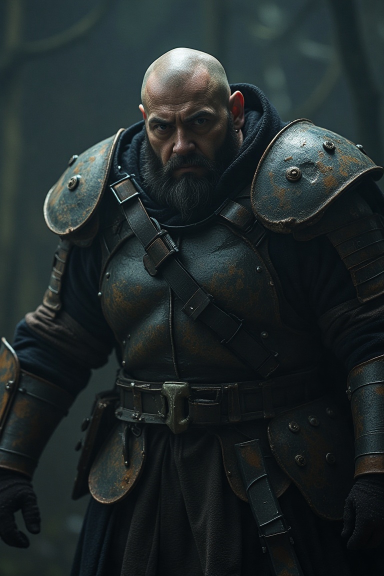 Battle dwarf,  plate armor,  grey face on Tensor.Art