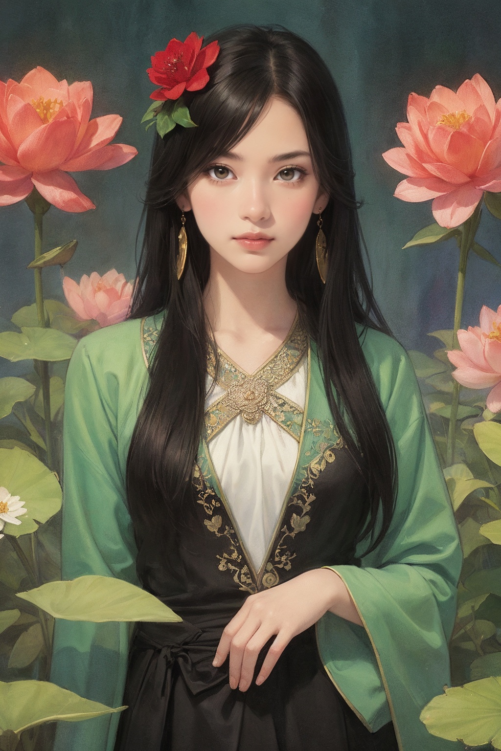 (1girl),  solo,  looking at viewer on Tensor.Art