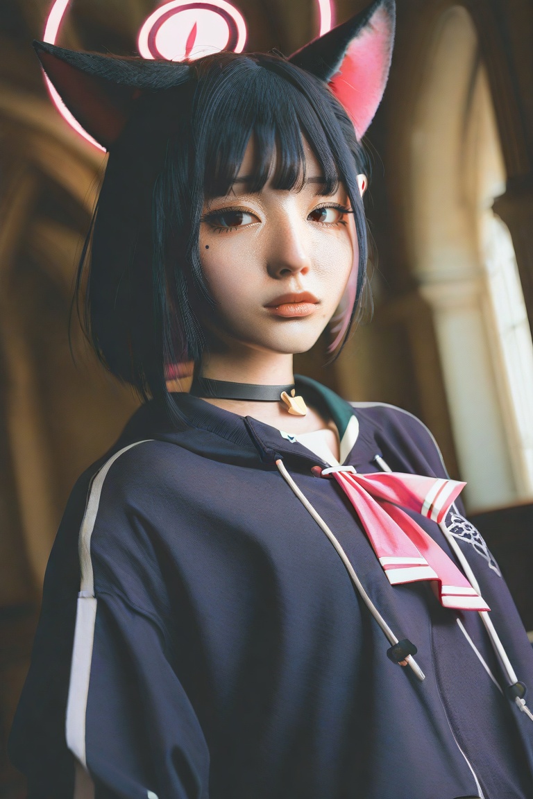 1girl,  kazusa \(blue archive\),  upper body on Tensor.Art