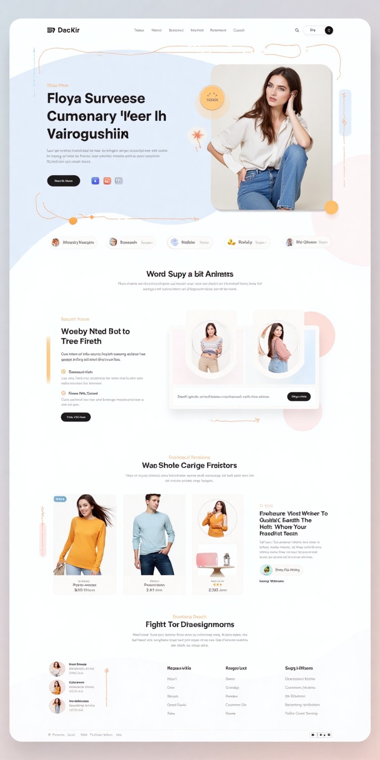 app-design,  Create a modern e-commerce homepage with a clean and minimalist design. The header should include a logo on t...