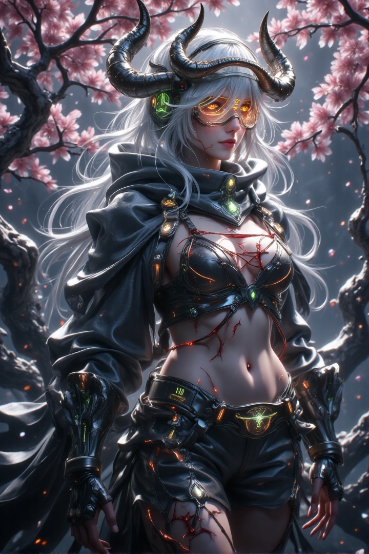 An apex dark devil evil necromancer,  surrealism art,  white slivery hair on Tensor.Art