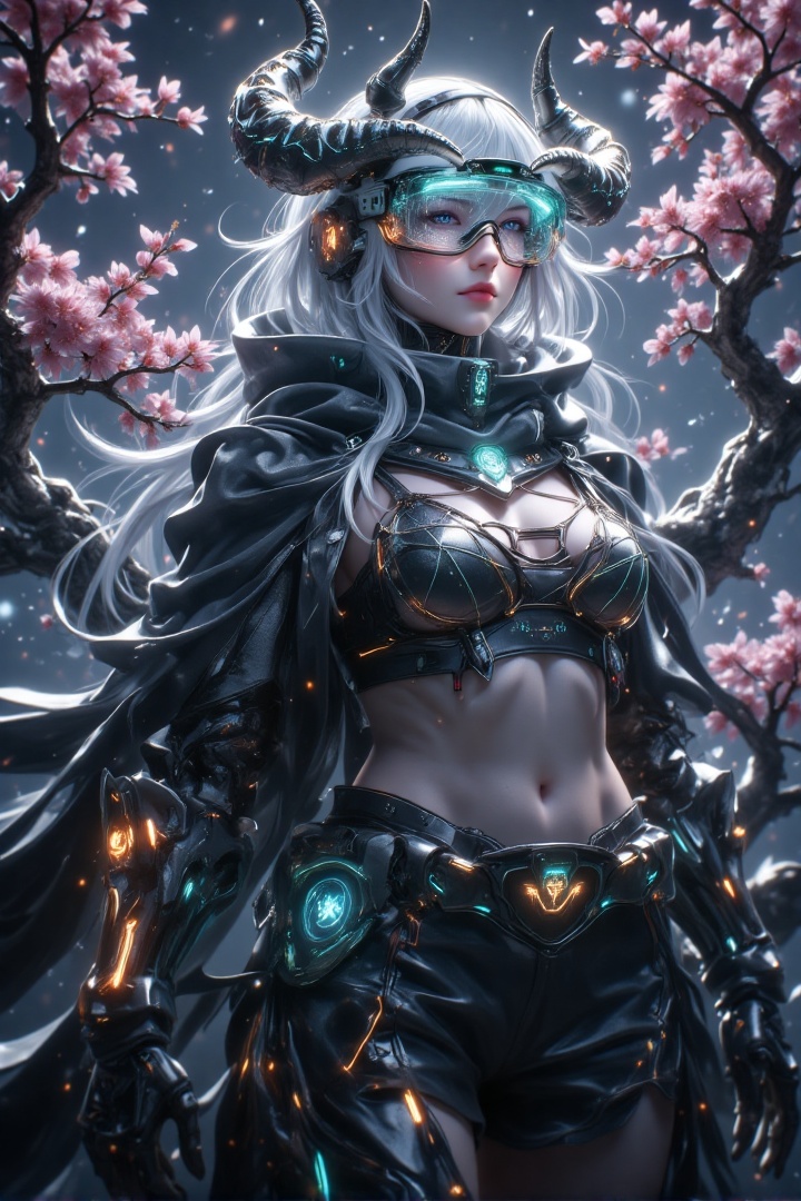 An apex dark devil necromancer,  surrealism art,  white slivery hair on Tensor.Art