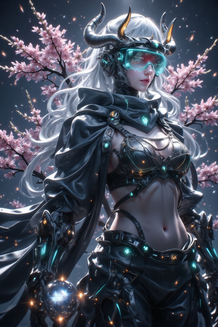 An apex dark devil necromancer,  surrealism art,  white slivery hair on Tensor.Art