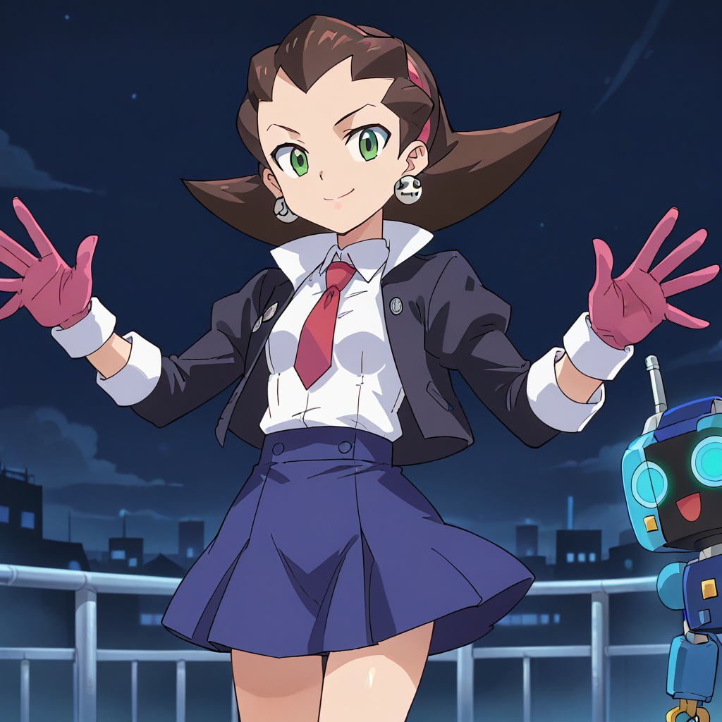 Tron Bonne,  black jacket,  white shirt on Tensor.Art