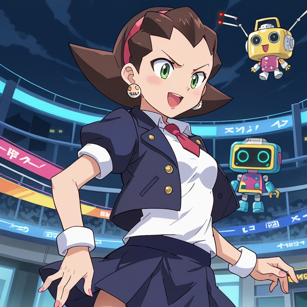 Tron Bonne,  black jacket,  white shirt on Tensor.Art