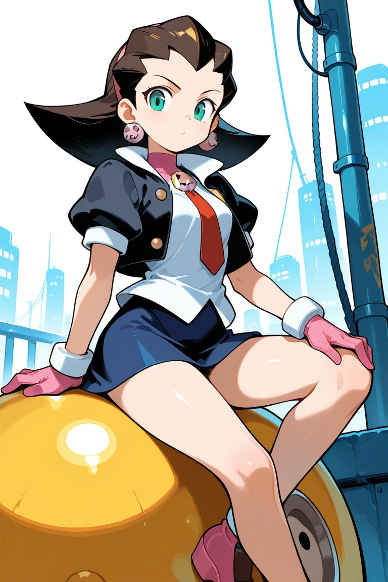 Tron Bonne,  black jacket,  white shirt on Tensor.Art