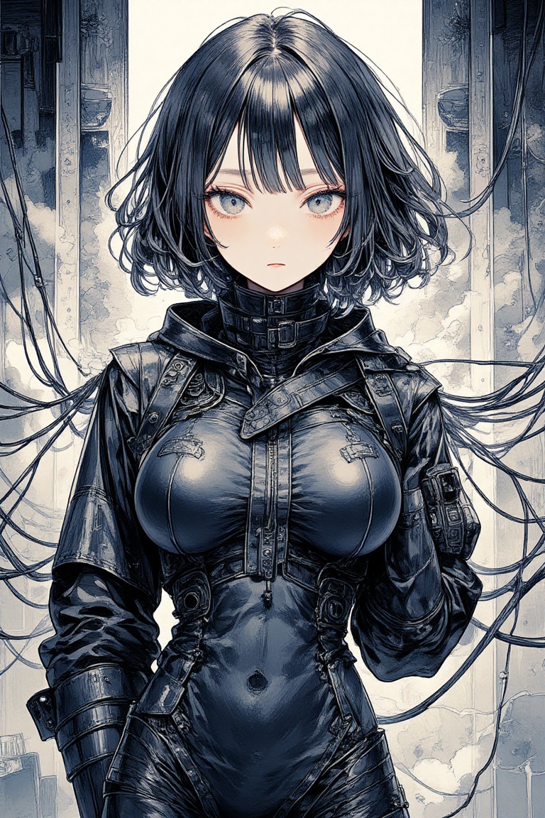 1girl,  cyberpunk,  mechanical girl on Tensor.Art