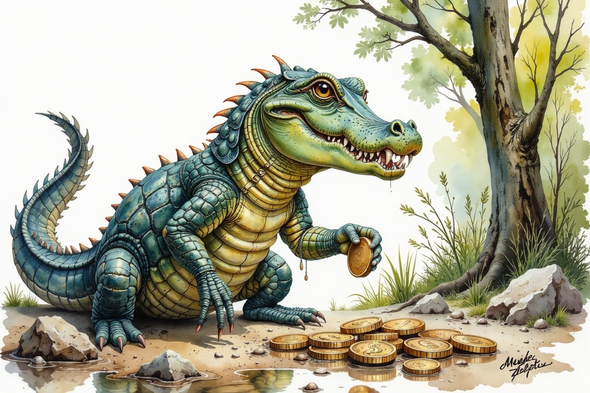 Water color painting,  Collecting coins,  Basic and Astonishing on Tensor.Art