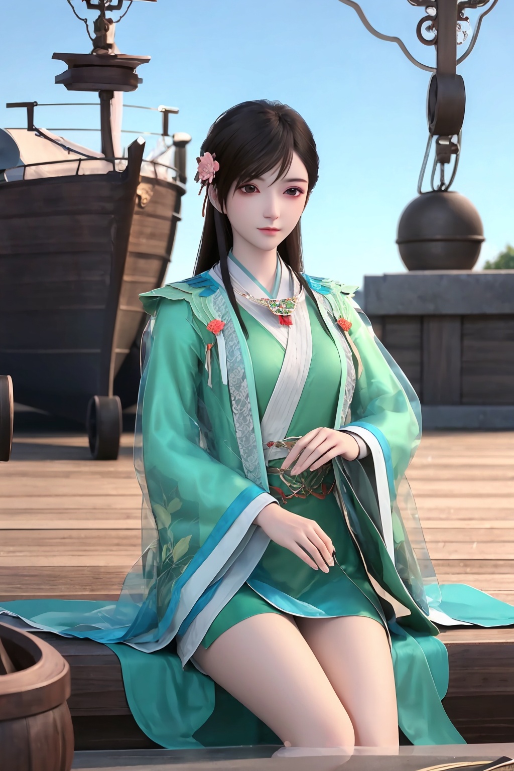 1girl,  solo,  long hair on Tensor.Art
