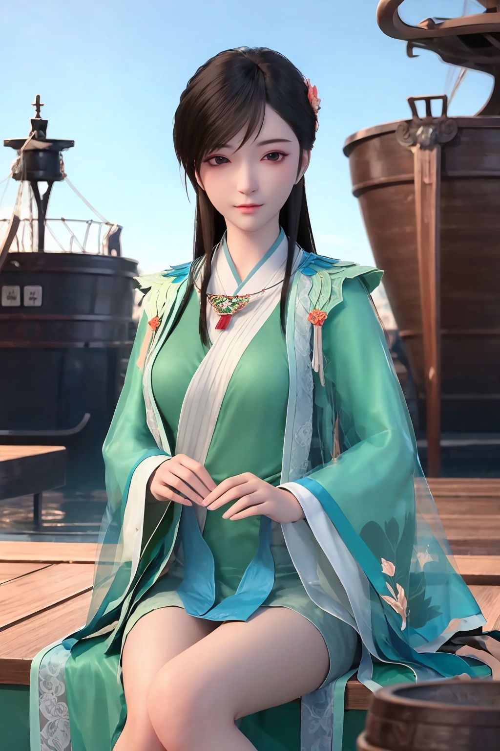 1girl,  solo,  long hair on Tensor.Art