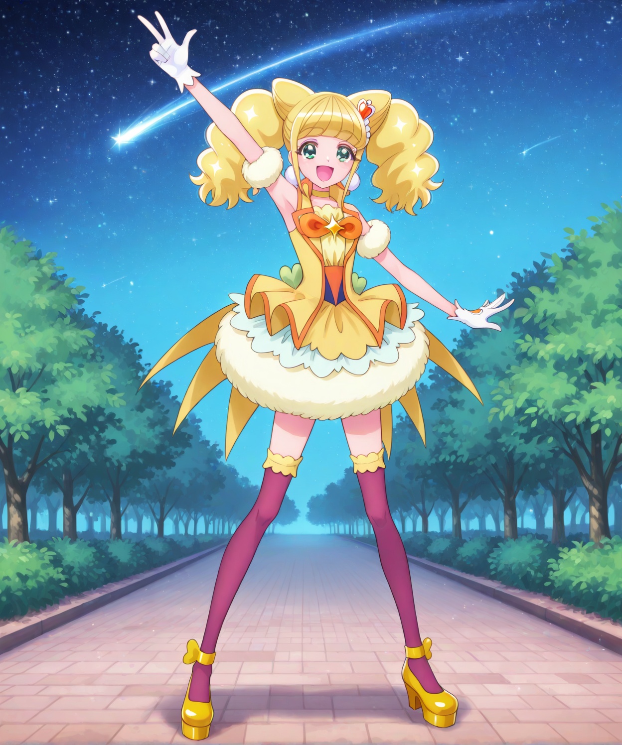 Cure_Sparkle,  gloves,  white_gloves on Tensor.Art