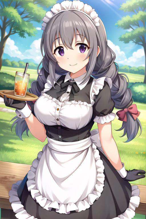 (masterpiece),  sakakibara satomi,  grey hair on Tensor.Art