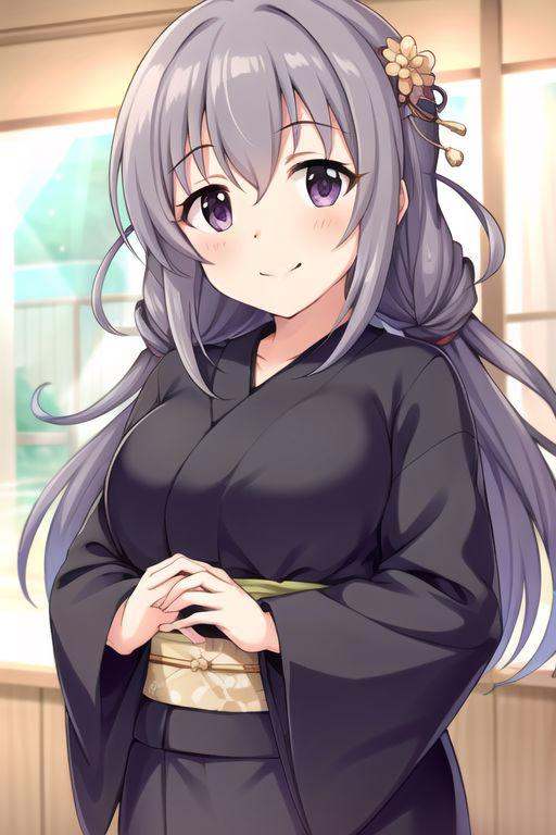 (masterpiece),  sakakibara satomi,  grey hair on Tensor.Art
