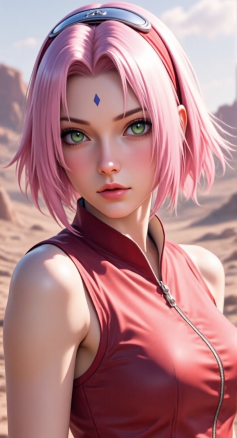 Haruno Sakura,  Green Eyes,  Hairband on Tensor.Art