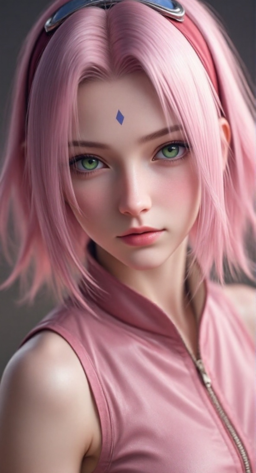 Haruno Sakura,  Green Eyes,  Hairband on Tensor.Art